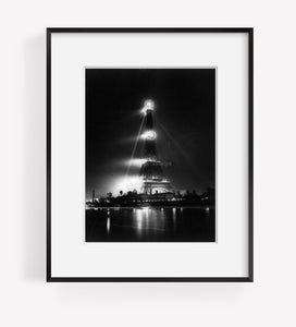 Photo: The Eiffel Tower at night, Paris, France, c1890, Lights, Illuminated