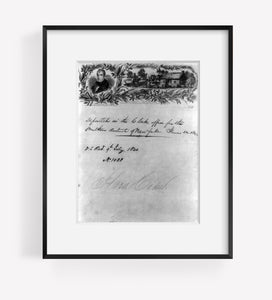 Photo: Photo of Whig Campaign Letter Sheet, William Henry Harrison, Log Cabin, H