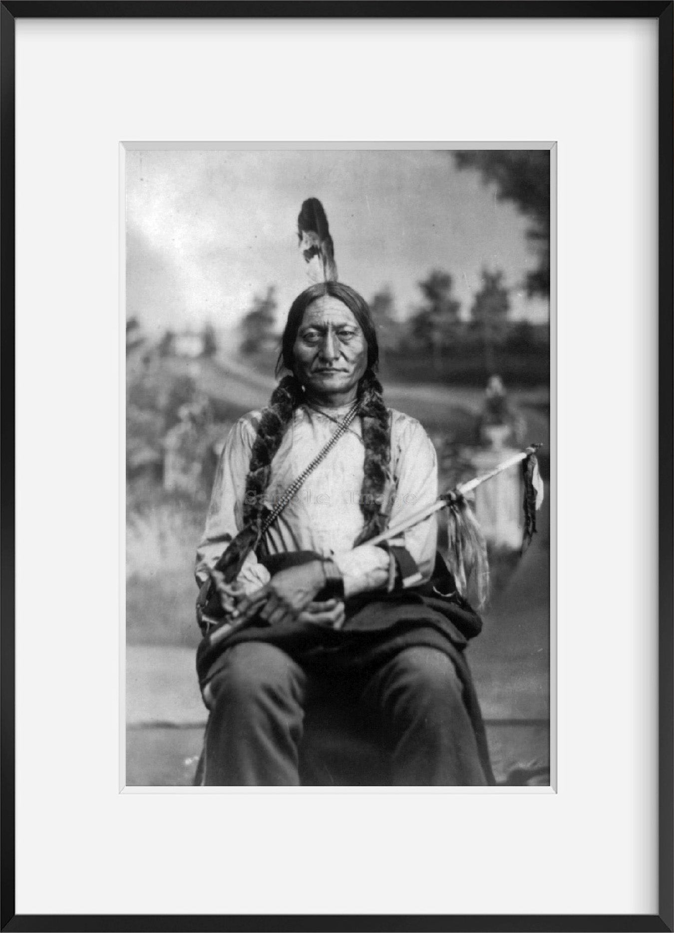 Photo: Sitting Bull, calumet, Hunkpapa Lakota Sioux, chief, Orlando Scott Goff, c1881