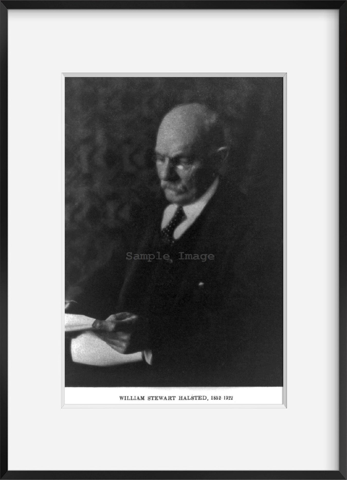 photograph of William Stewart Halsted, 1852-1922, half-length portrait