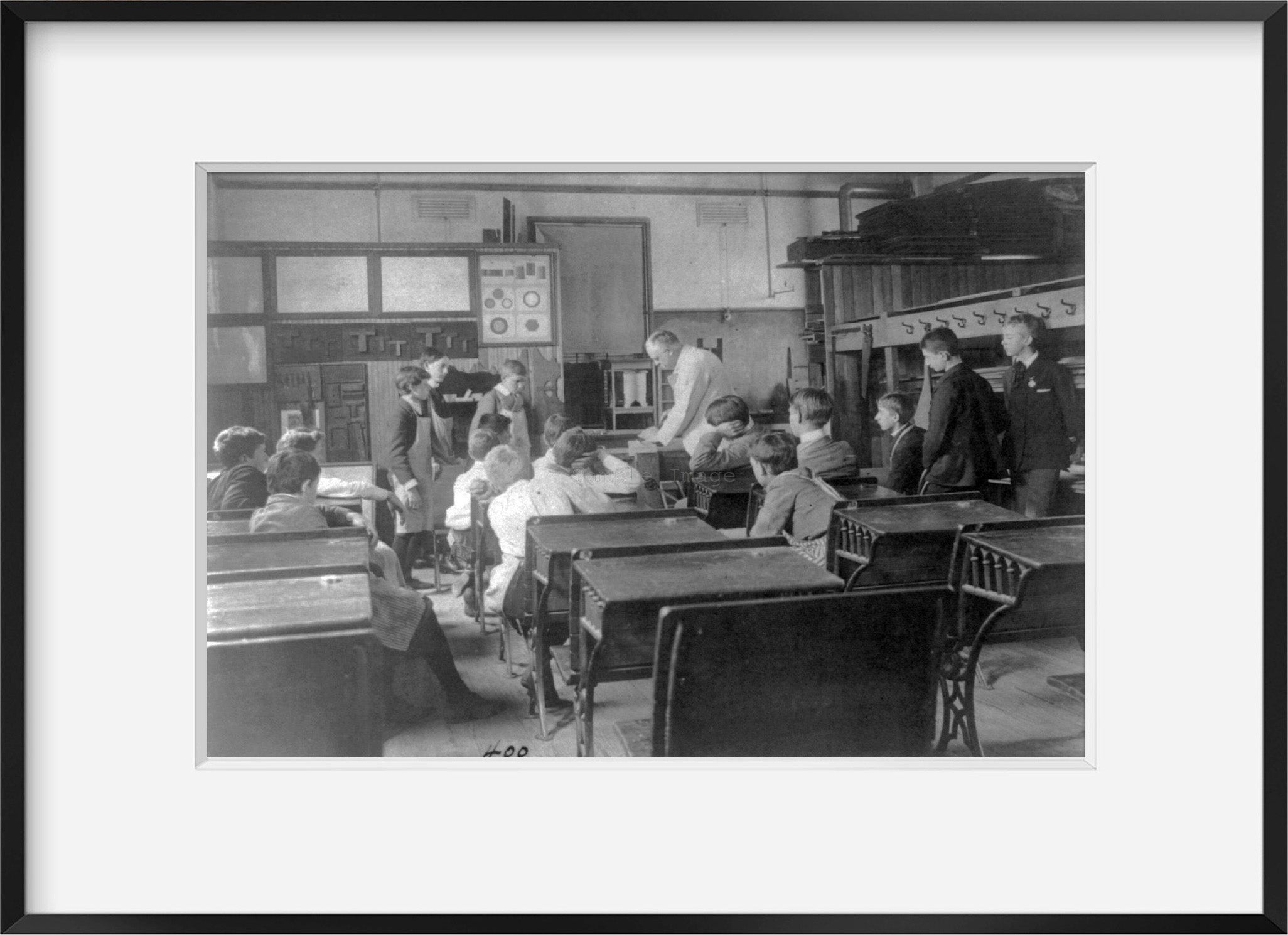 Photo: Classroom Scene, Washington, DC, public school, carpentry class, 1899?, Educati