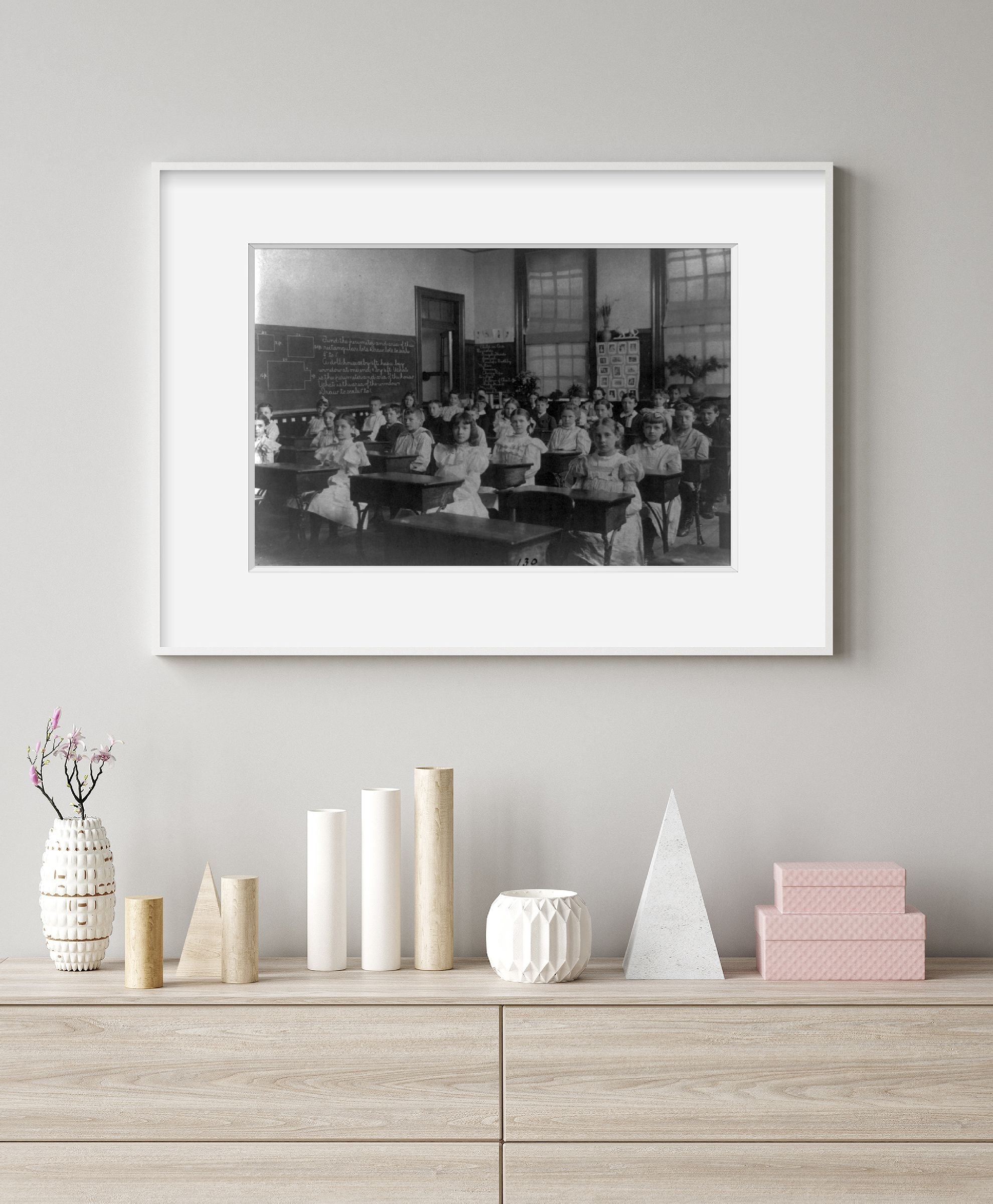 Photo: Classroom, Washington, DC, Public School, Education, Students, Blackboard, 1899