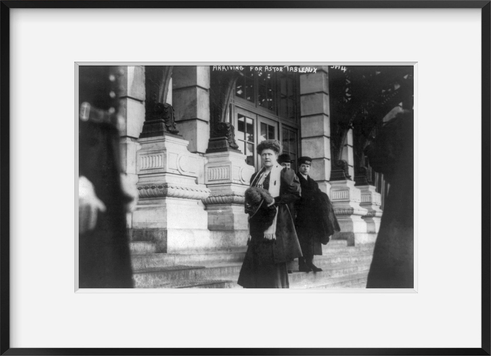 Photo: Mrs. J.R. Livermore arriving for Astor tableaux. 1914. New York?