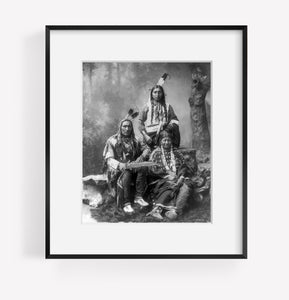 Photo: Chief Little Wound, wife, son, Kiyuksa band, c1899