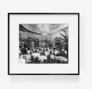 c1902 photograph of Waldorf-Astoria Hotel, New York - interiors: Palm garden (di