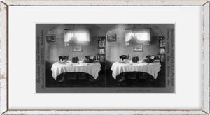 Photo: Photo of Stereograph, Thanksgiving Dinner Table, Holiday, c1923, Table