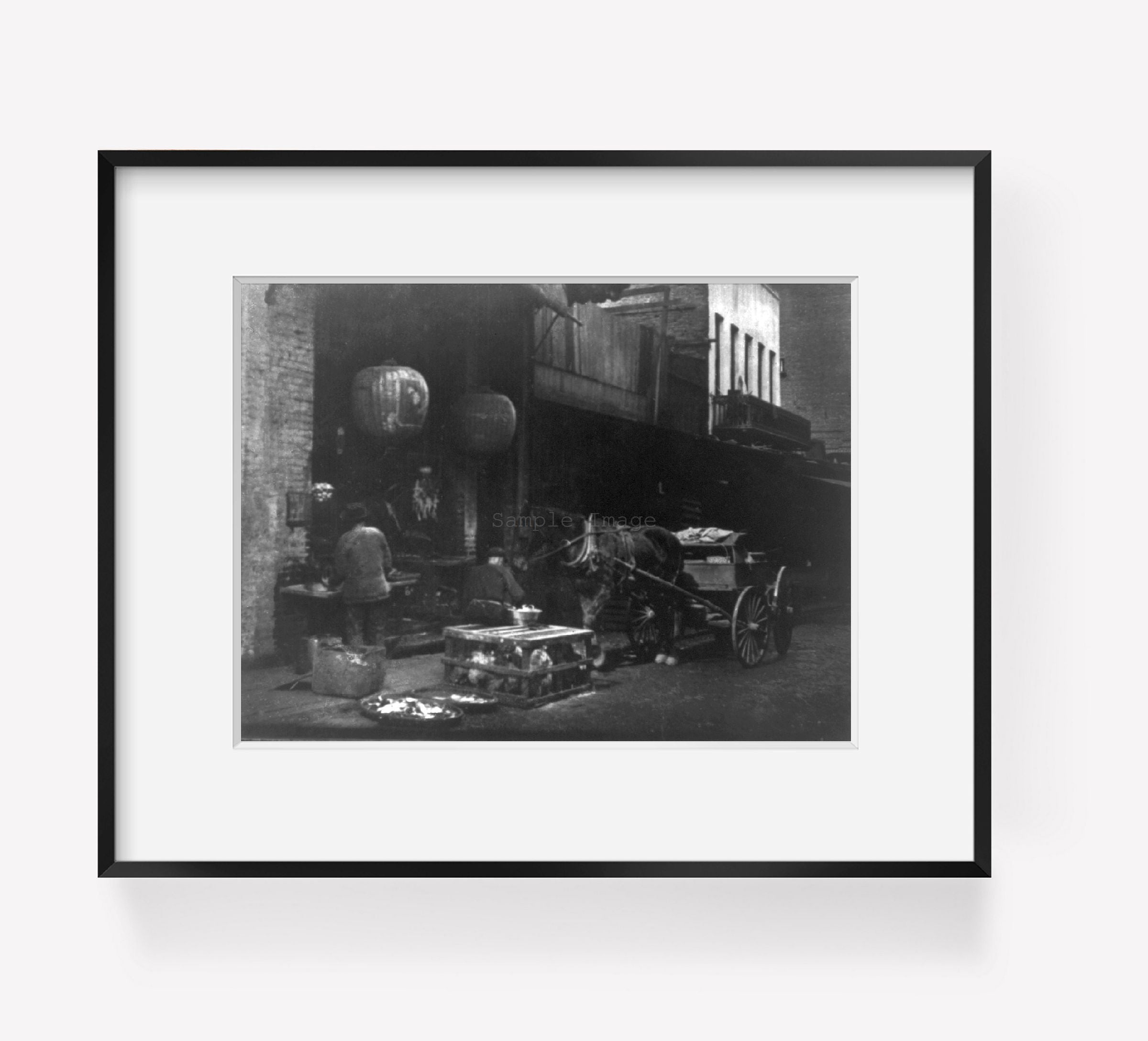 Photo: Cage, chicken, street, wagon, San Francisco Chinatown, c1890