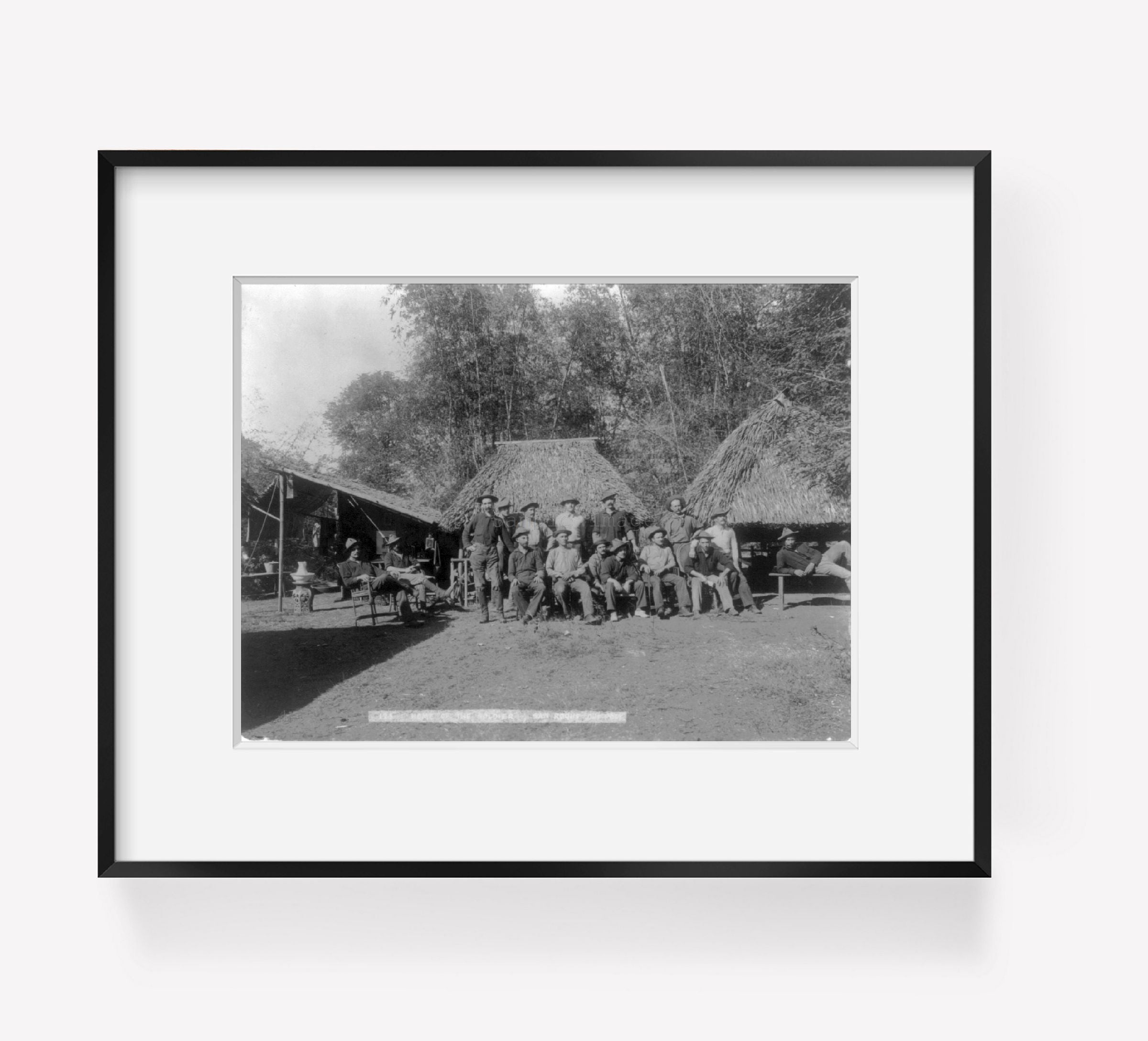 Photo: Philippine Insurrection, US soldiers, San Roque camp, 1899
