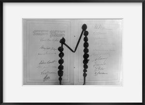1921 Photo Four-power treaty on Pacific Islands showing signatures of principal