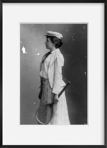 Photo: Street-types of Chicago, young woman, tennis racket, 1891