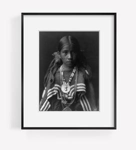 Photo: Jicarilla girl in feast dress, January 6, c1905, Edward S. Curtis, Apache Ind