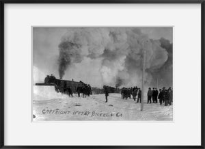 Photo: Northern Pacific locomotives, train, plowing snow, c1907