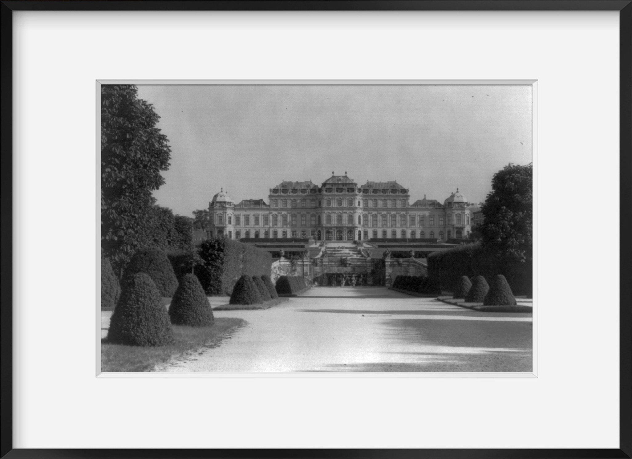 Photo: Belvedere Castle, Vienna, Austria, terraces, c1942