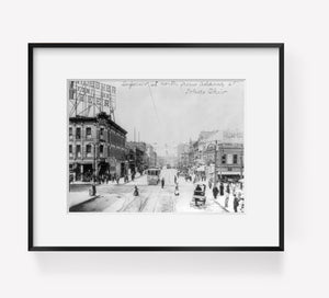 Photo: Superior, Adams St, streetcars, carriages, Toledo, OH, c1912