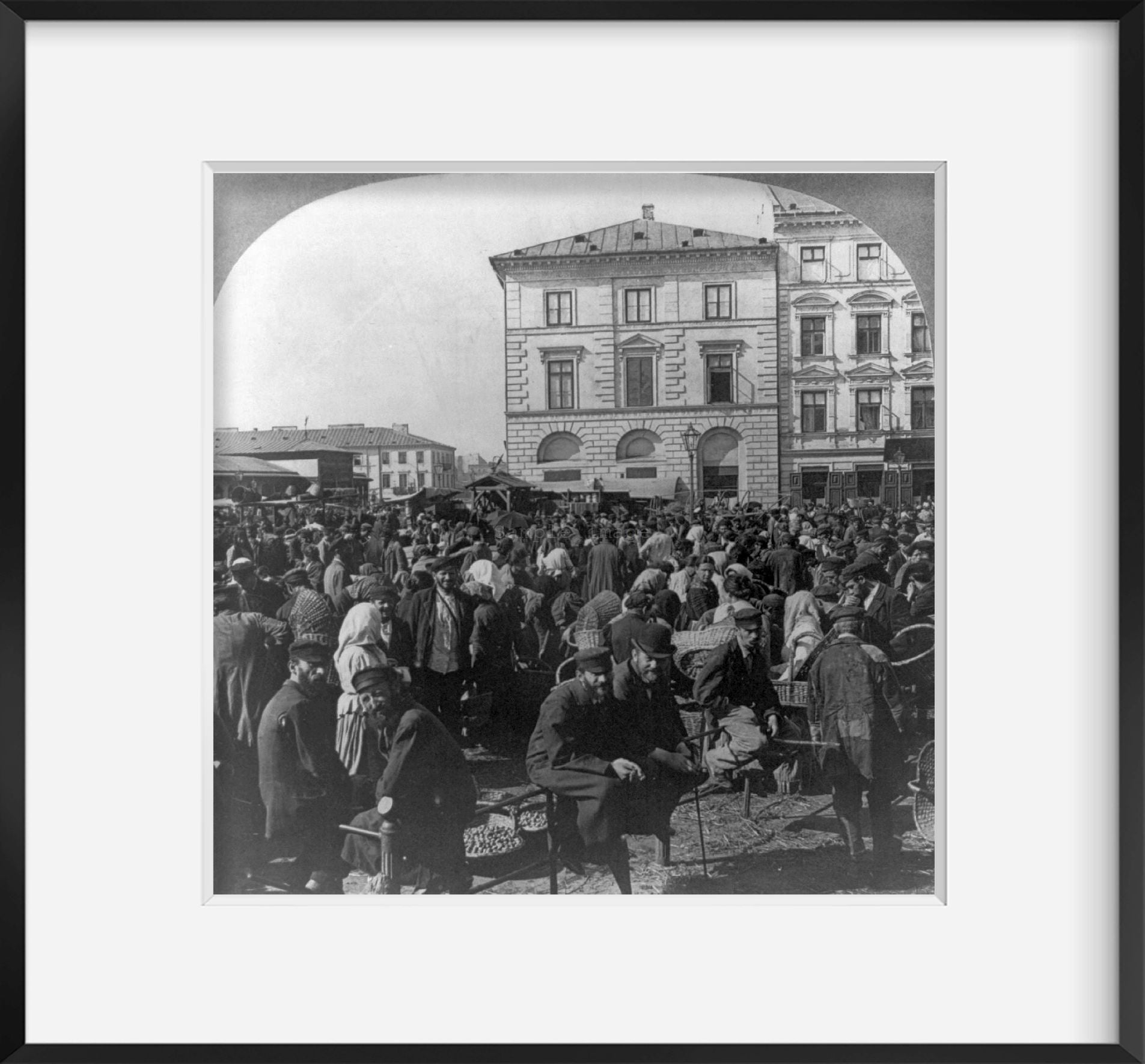 Photo: Market Day, Crowded Jewish Quarters, Warsaw, Poland, c1916, People