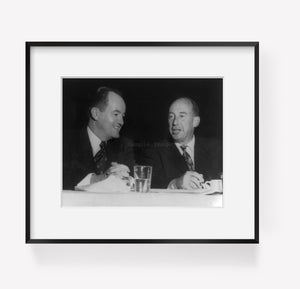 Photo: Adlai Ewing Stevenson, 1900-1965, with Hubert Humphrey, 1911-1978