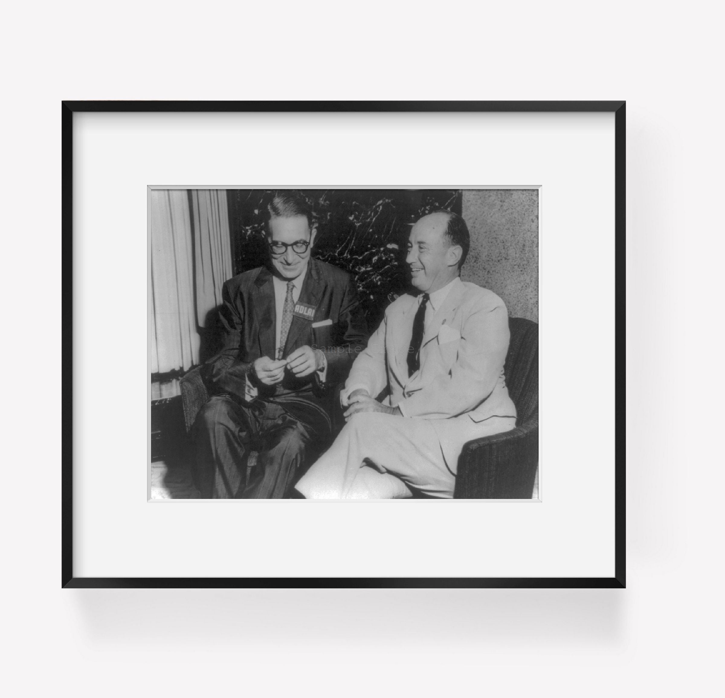 Photo: Adlai Ewing Stevenson, 1900-1965, politician, with Estes Kefauver, 1903-1963
