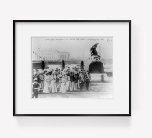 Vintage 1909 photograph: Unveiling monument to Peter the Great, St. Petersburg