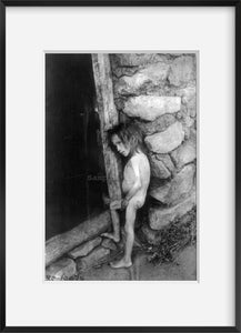 Photo: Famine in Russia, Samara Province, 1921, starving 7-year old in doorway, Dr H