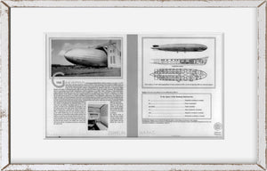 Photo: Brochure, Hamburg-America Line advertising Zeppelin passenger trips, c1900