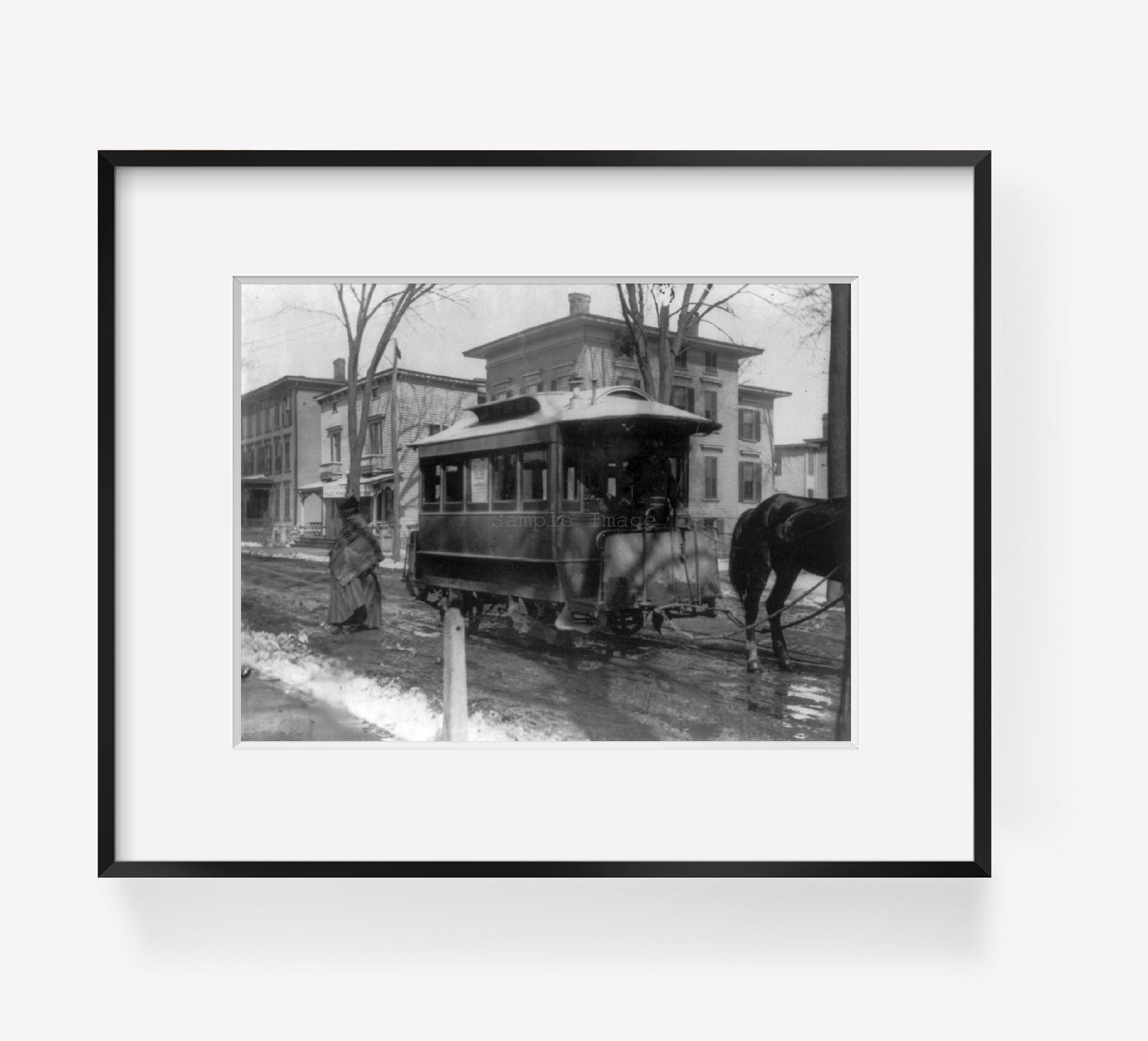 Photo: Street Railway, Bridgeport, Fairfield County, Connecticut, CT, March 1892, Van