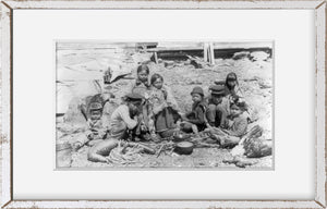 Photo: Native children, beach, Sitka, Alaska, pots, seals, c1897