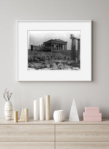 Photo: Greece - Athens - The Parthenon - near view, c1925, people, columns, temple