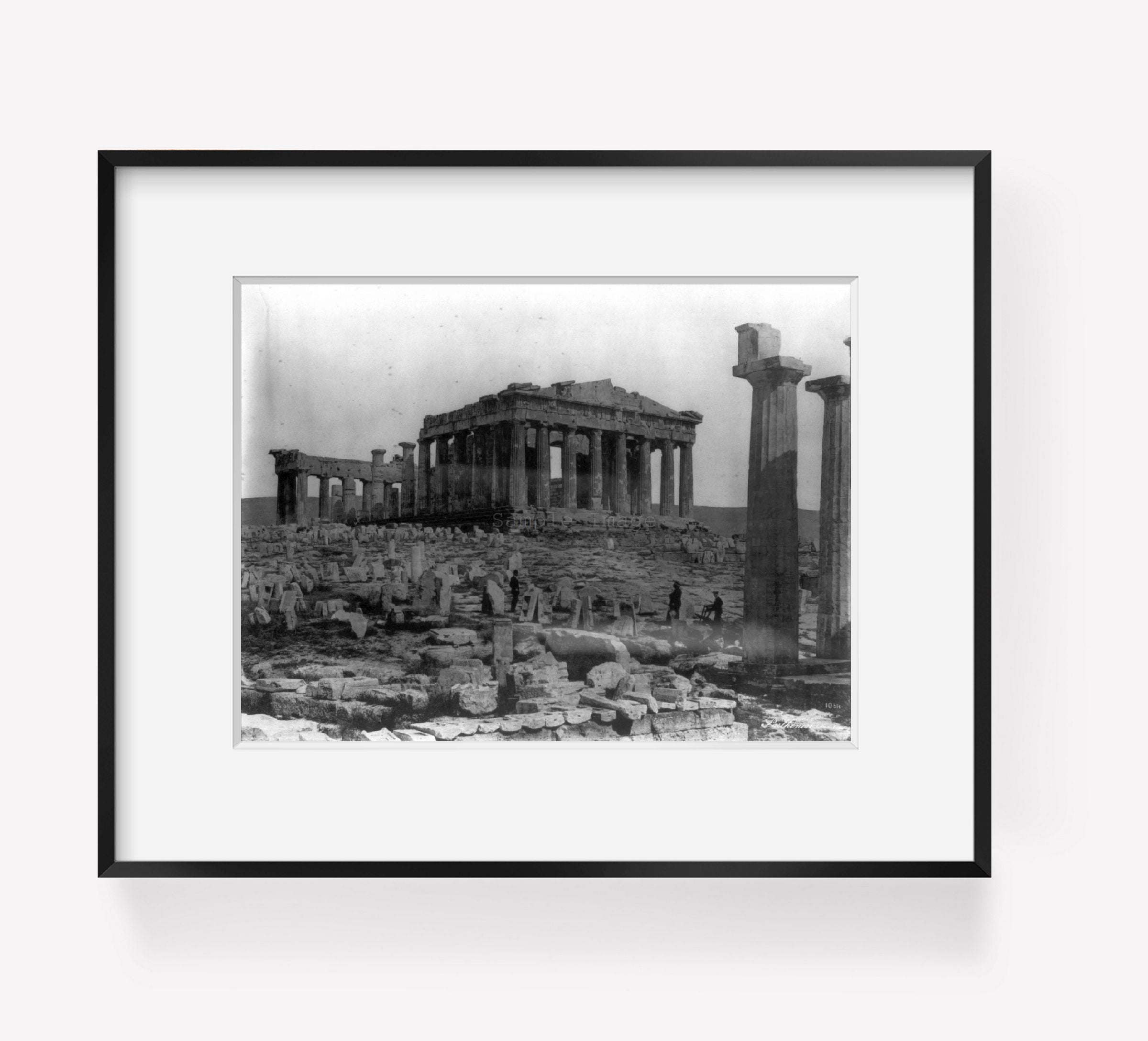 Photo: Greece - Athens - The Parthenon - near view, c1925, people, columns, temple