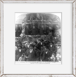 Vintage c1902. photograph: President McKinley, Gov. Jos. E. Johnston and Booker