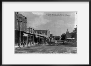 Photo: Hallettsville, Texas TX, horse drawn cart, dirt road, c1890