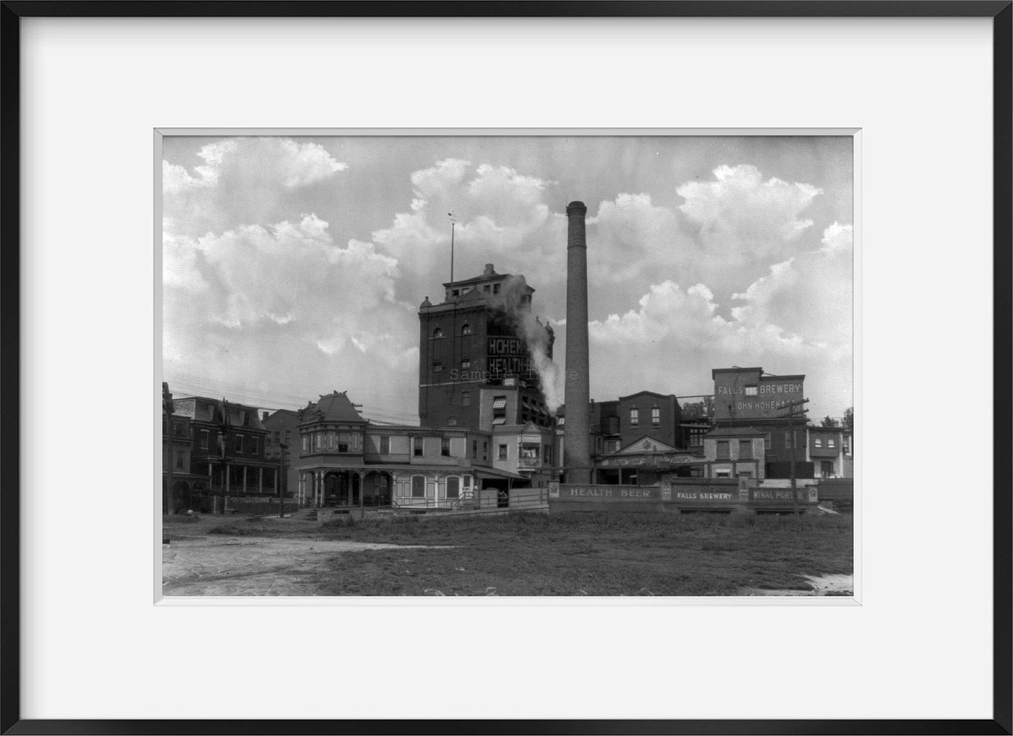 1910s Pennsylvania - Philadelphia, full, exterior view of Falls Brewery of John