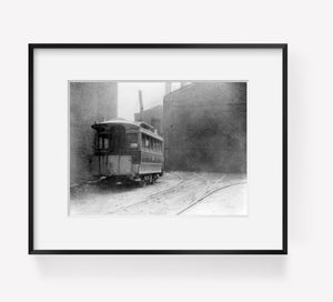 Photo: Horse-drawn street railways, NH & WHHRR, barn yard, c1892