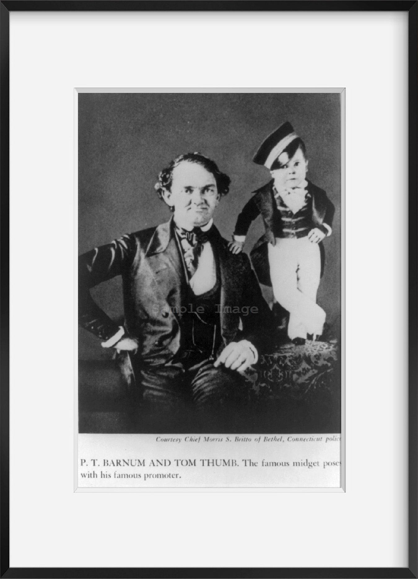 Photo: Phineas Taylor Barnum, 1810-1891, scam artist, Tom Thumb