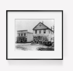 c1915 photograph of Va. - Cumberland - Cumberland Drug Store and J.R. Godsey & C
