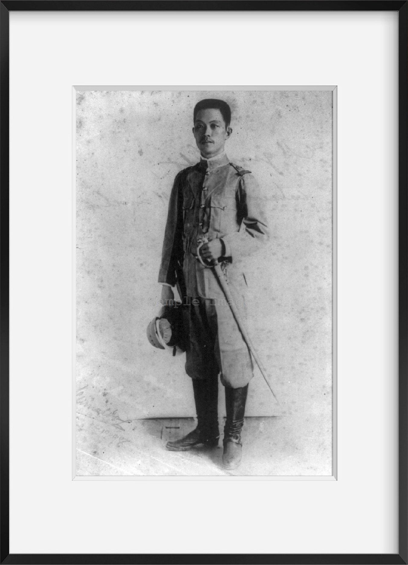 Photo: Emilio Aguinaldo, standing in uniform