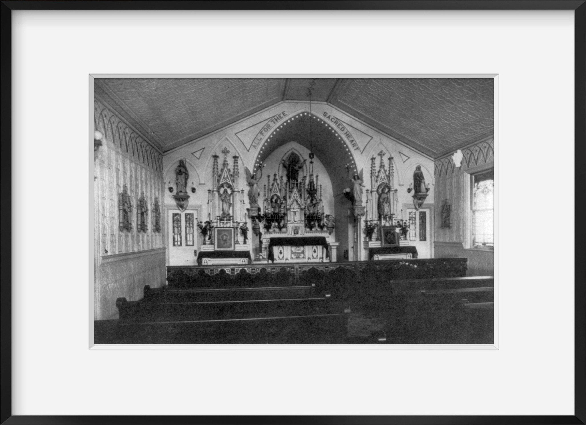 1930 photograph of Va. - Old Point Comfort - Sacred Heart Novitiate: chapel inte