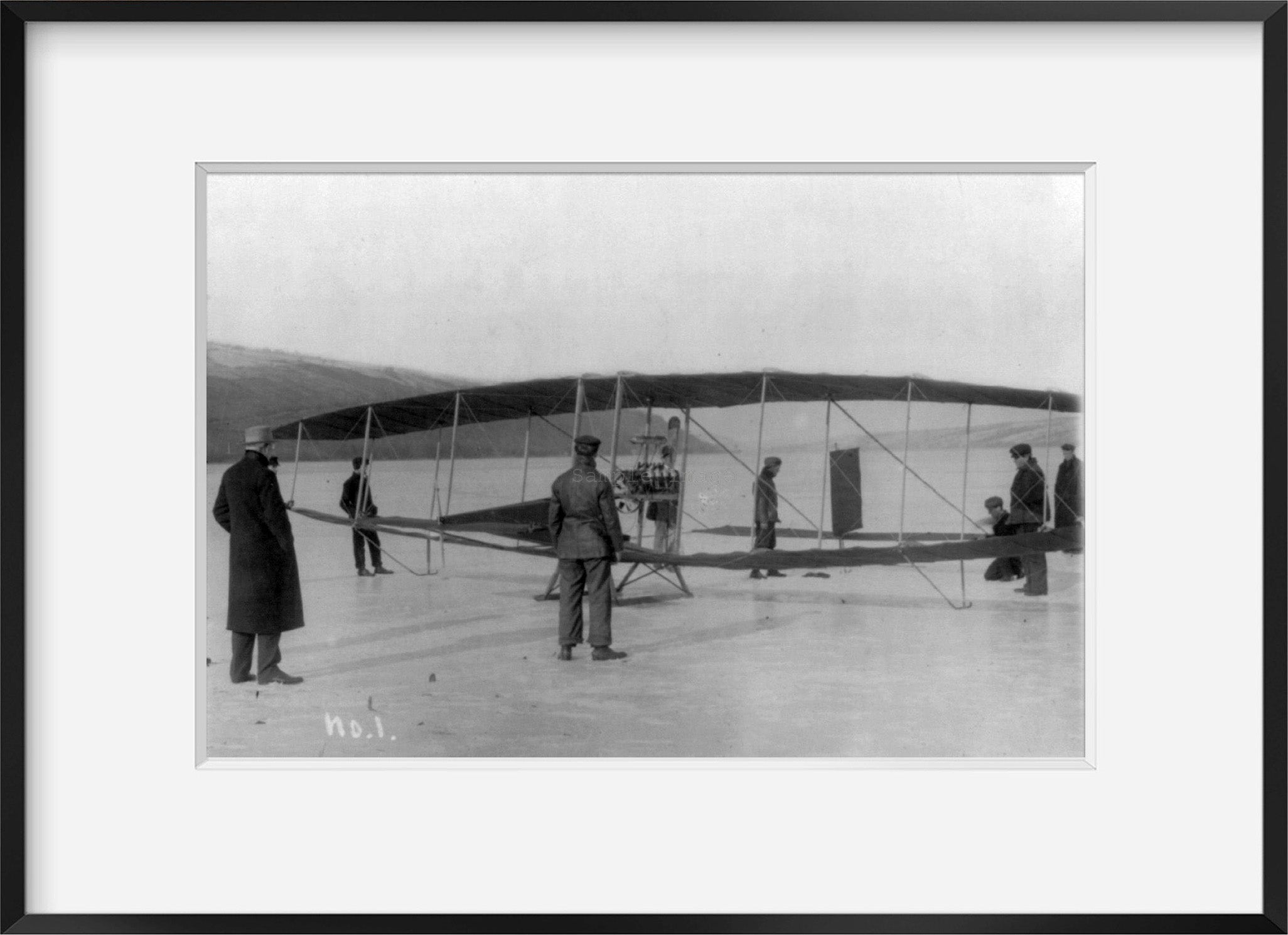 1908 March 17 photograph of "Red Wing, " the first aeroplane to make a public fli
