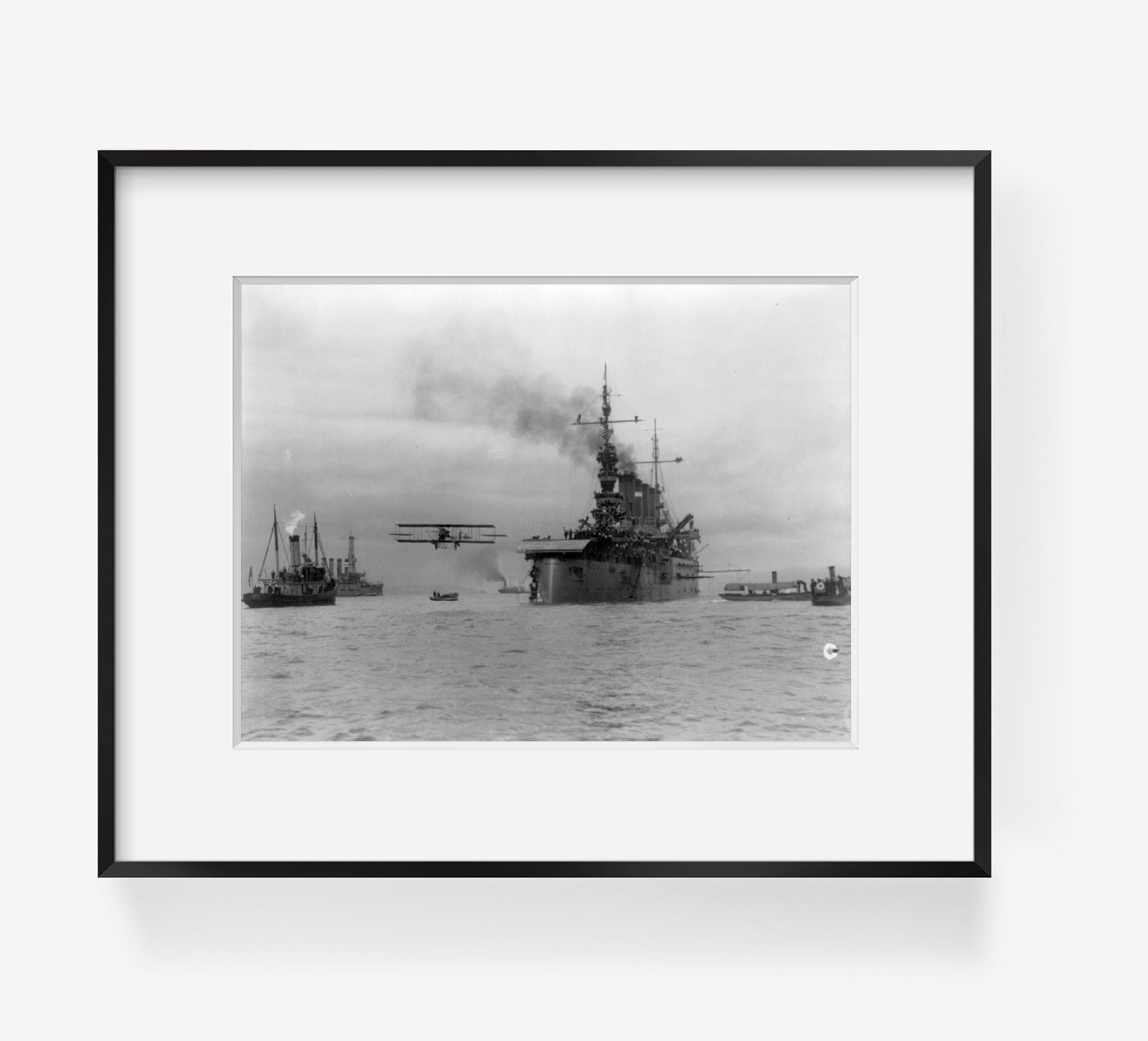 Photo: Ely leaving USS Pennsylvania, January 18, 1911, ships, airplane