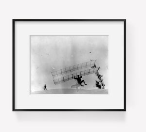 Photo: Octave Chanute, 1832-1910, testing his glider, shore, Lake Michigan, 1896, A.M