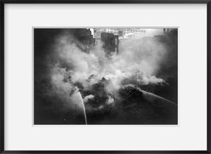 Photo: The lumber yard fire, 24th Street & North River, New York City, NYC, c1911, Ne