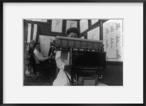 c1908 photograph of U.S. Census Bureau machines and operators