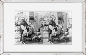 1872 Photo An effectual remedy a man removing another's tooth with pliers; array