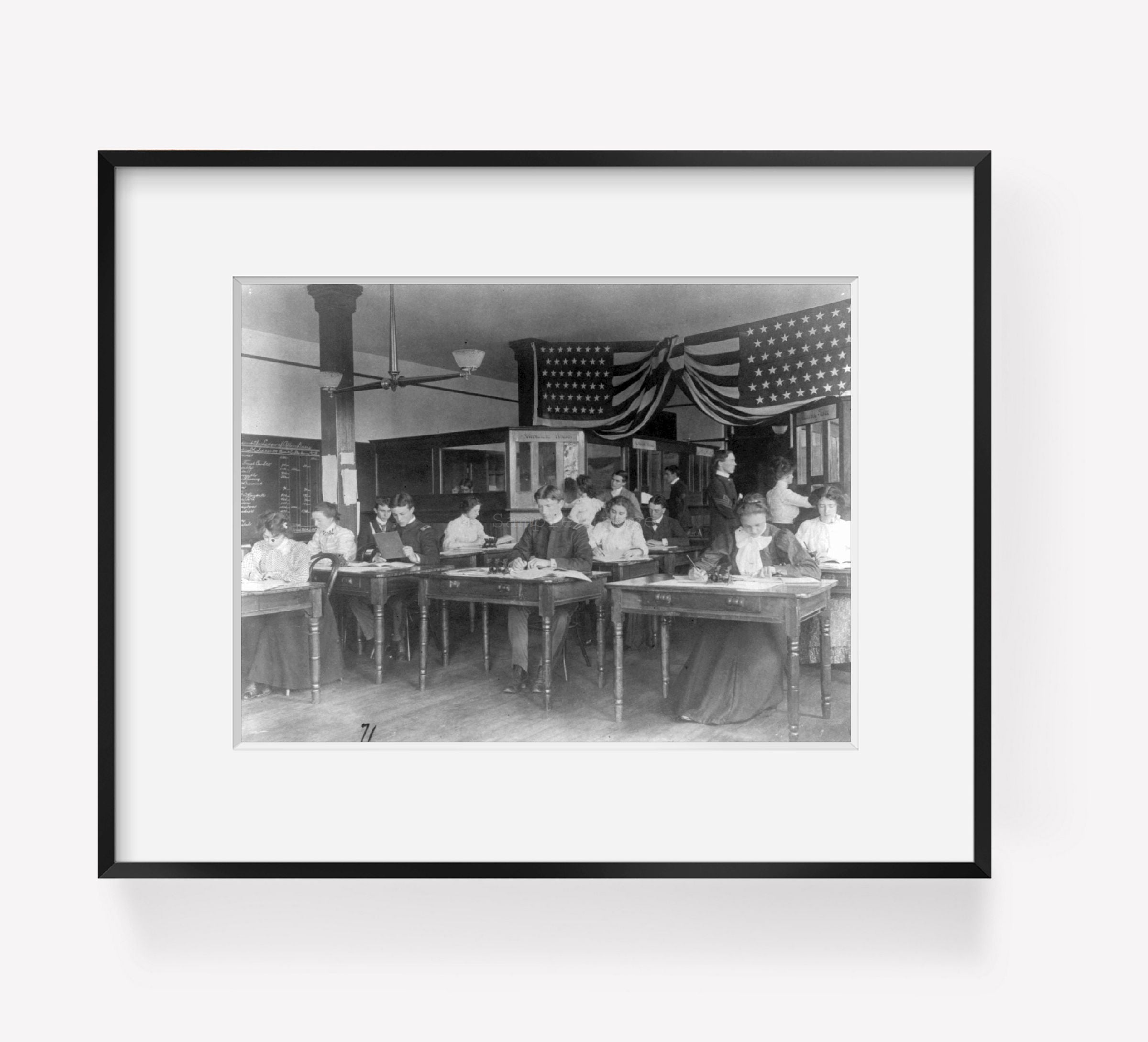 1899 Photo Washington, D.C. public schools, Business High School - classroom sce