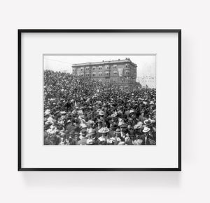 1908 Photo Wash. - Seattle - large crowd on 2nd Ave. and Virginia St., U.S. Atla