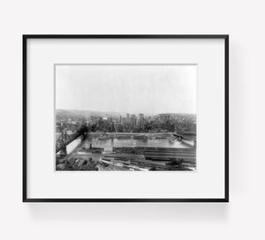 Photo: Panoramic View, Rail yards, coal barges, July 2, 1915, Pittsburgh, Pennsylvania