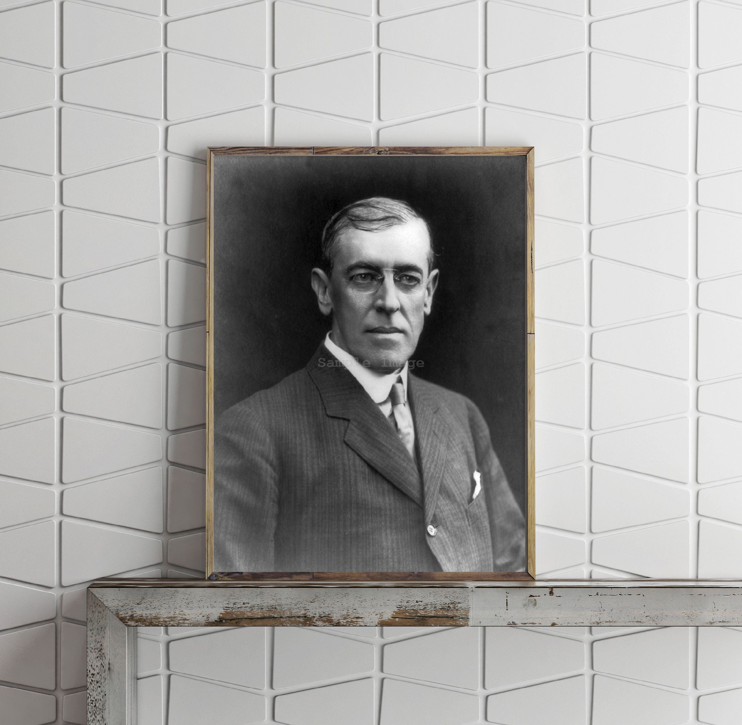 c1910 Oct. 14 photograph of Woodrow Wilson, head and shoulders, facing slightly