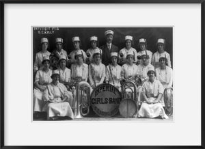 Photo: Imperial Girls Band, Reading, Hillsdale County, Michigan, MI, c1915, group of 1