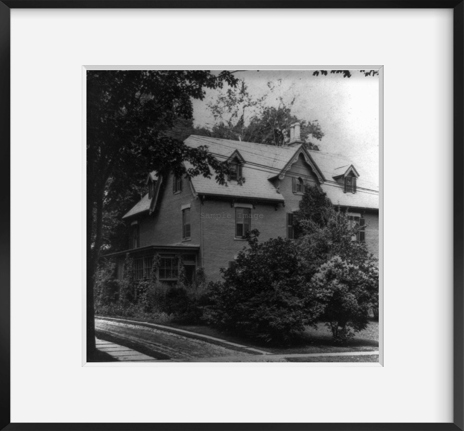 Photo: Harriet (Beecher) Stowe - home at Hartford, Connecticut - exterior