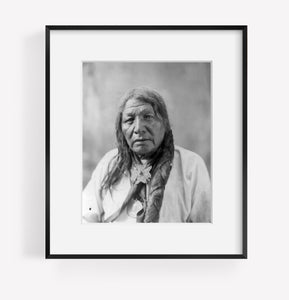 Photo: Iron Hawk, Indian, c1900, Elderly, necklace