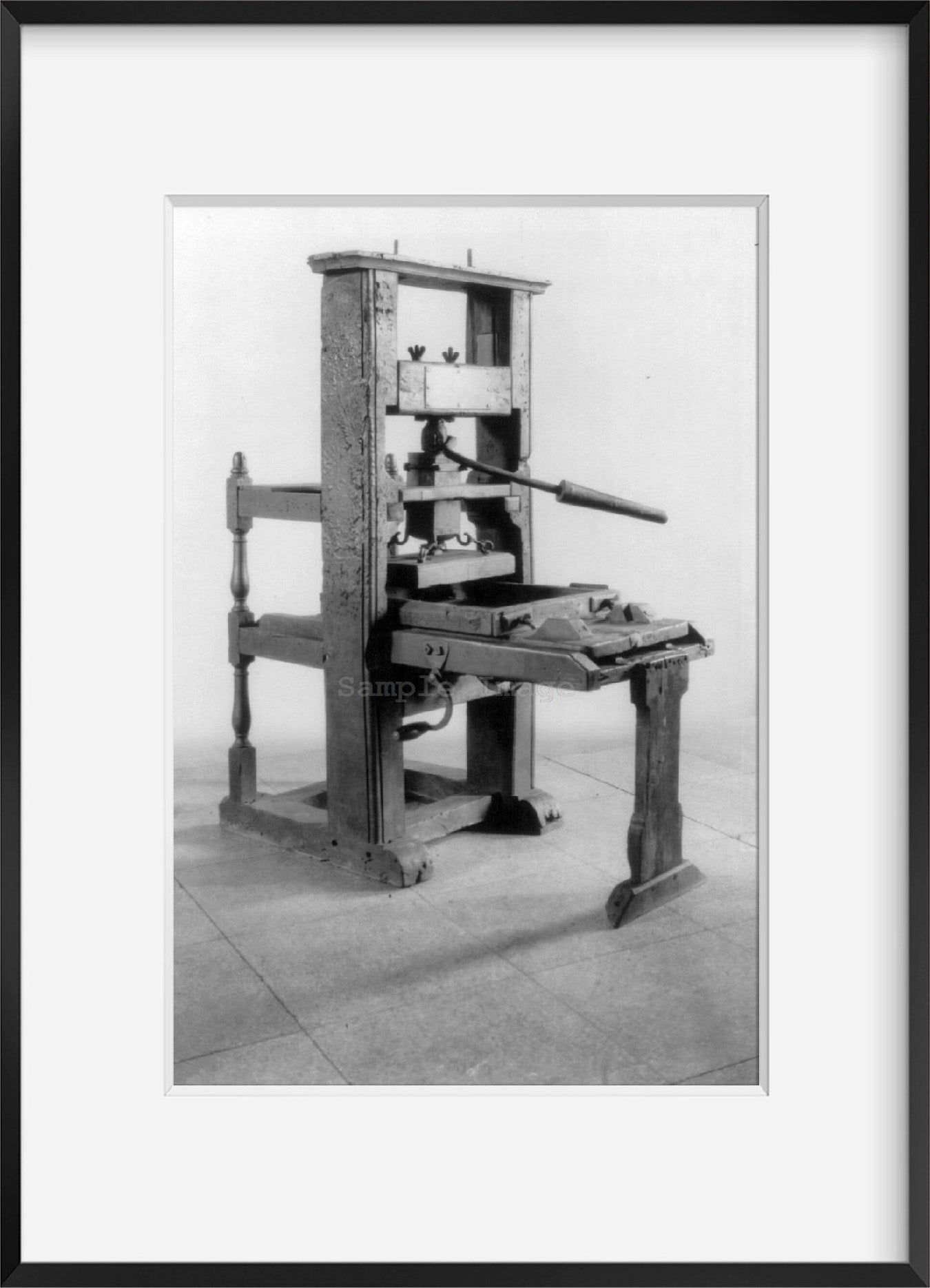 Photo: Printing press used by Franklin, 1725-1726
